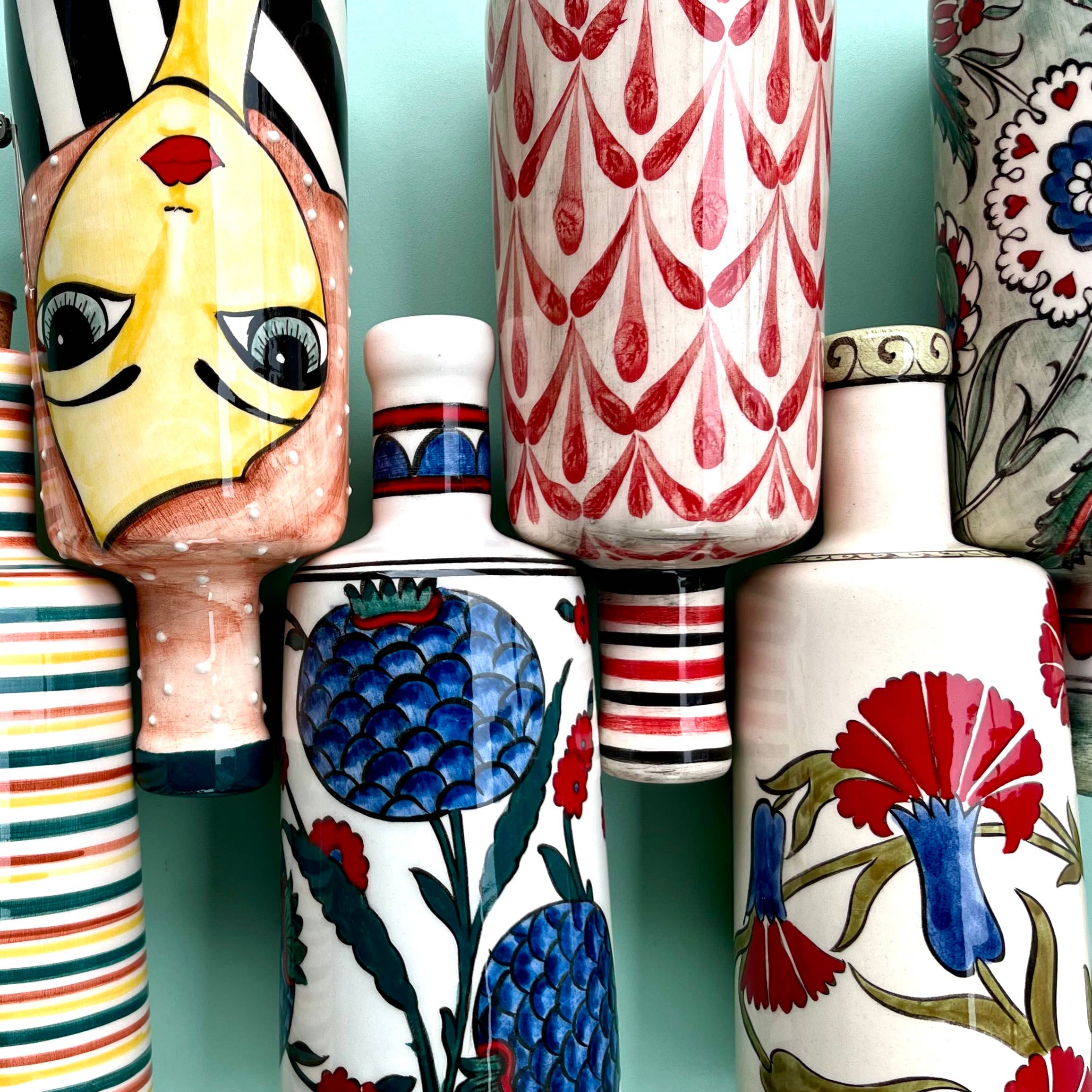 Melek&Maya - Wholesale Oil/Vinegar Dispenser - iznik ceramic oil bottle2