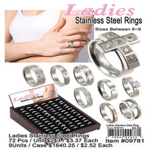 Wholesale SUPERFINDINGS 60Pcs 6 Sizes Stainless Swivel Solid Ring