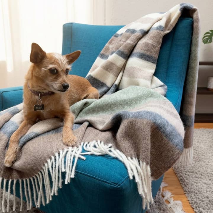 Lanart Alpaca - Wholesale Throw Blanket - Cherokee Throw - Parsley1