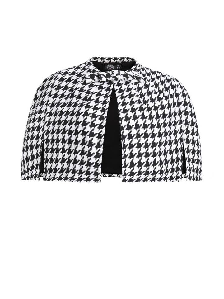 Sabrina Monochrome Dogtooth Shrug for wholesale by Dolly & Dotty