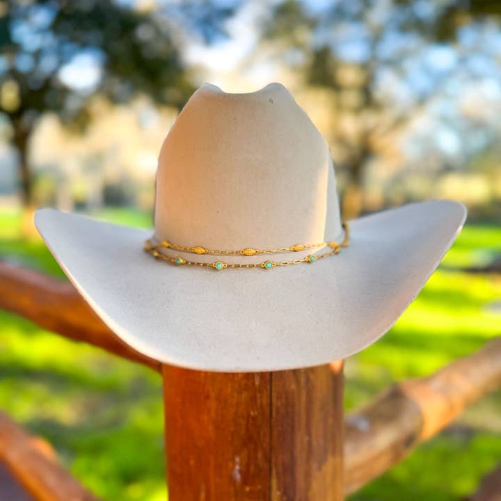 Christina Greene LLC - Wholesale Hat Accessory - Women's - Flights of Fancy Hat Band - Turquoise