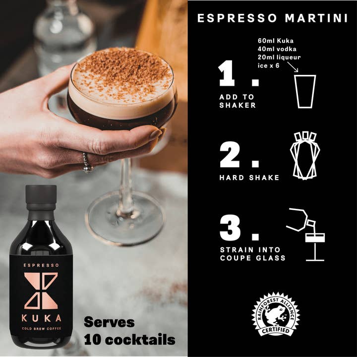 Kuka Coffee – wholesale Iced Coffee/Cold Brew – BIGGIE 500ml Espresso Strength Cold Brew Coffee