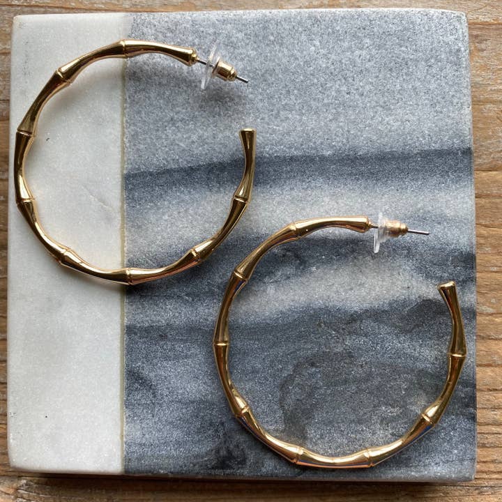 Bamboo Hoops for wholesale by Erin McDermott Jewelry
