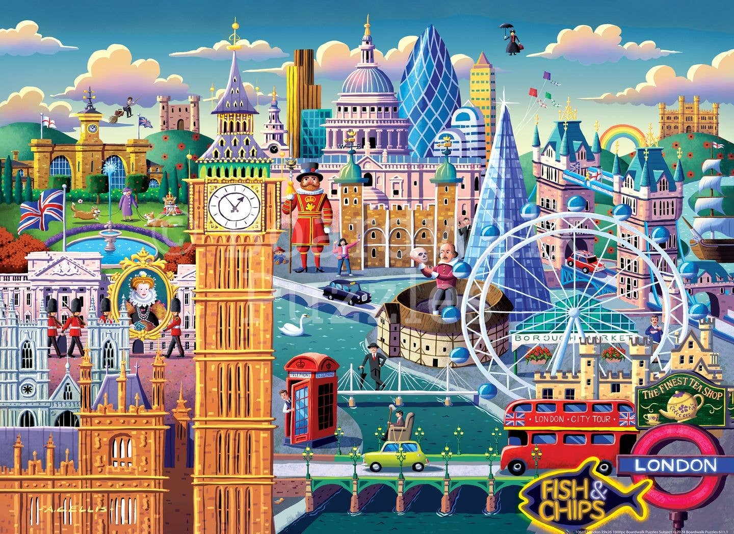 Boardwalk Puzzle Company - Wholesale Puzzle - Adult - London - Personal Puzzle - 210 Piece1