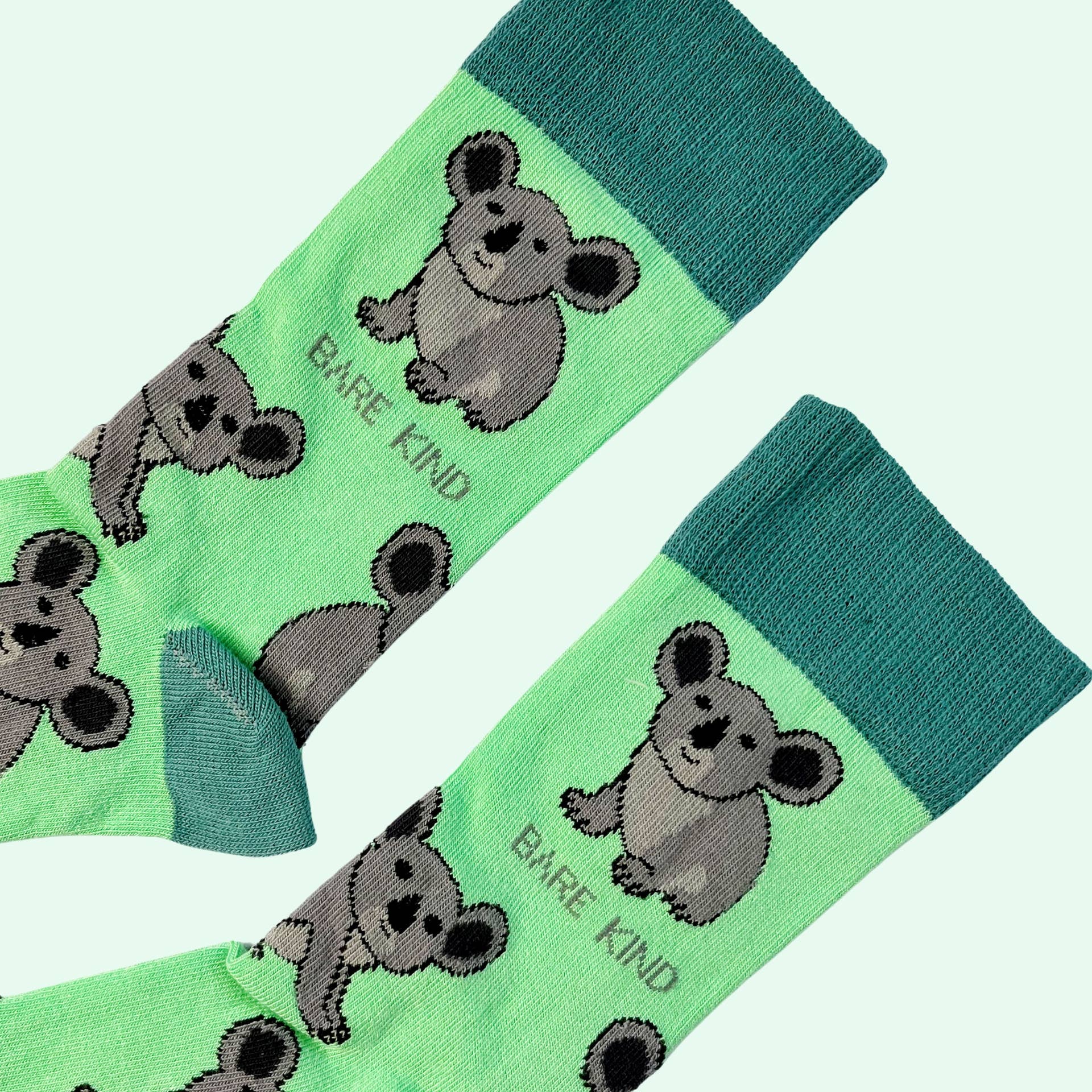 Bare Kind Socks - Wholesale Socks - Unisex - Koala Socks | Bamboo Socks | Green Socks | Australia Socks2