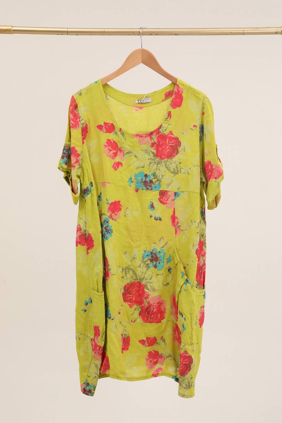 la maison des fibres naturelles – wholesale Klänning - Dam – Klänning i 100 % linne med blommönster 324016