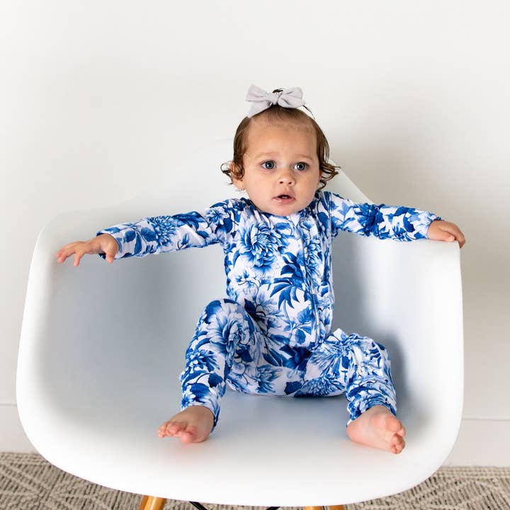 Gigi and Max - Wholesale Jumpsuit - Baby - Hattie RUFFLE ZIP Bamboo Sleepes Little
