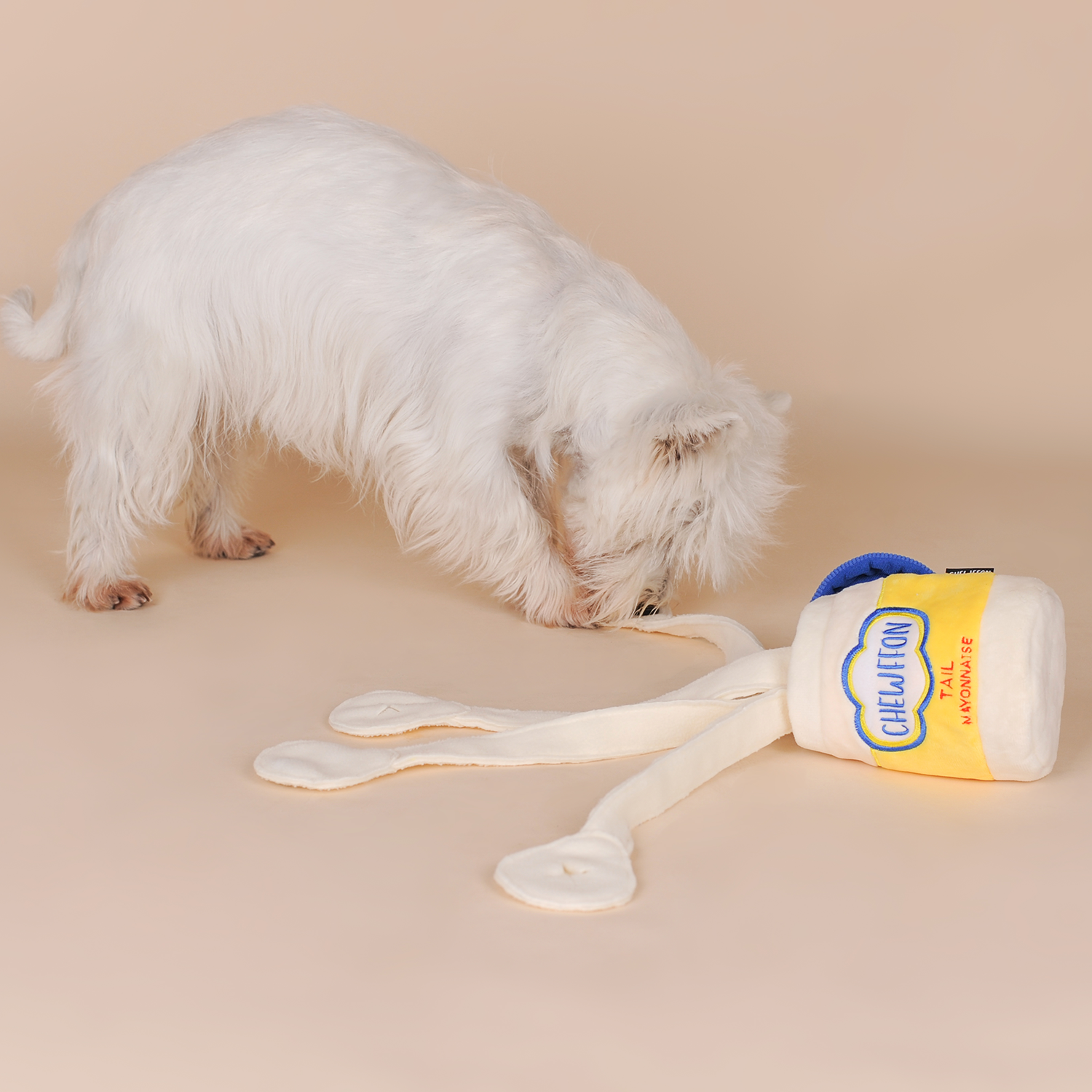 CHEWFFON - Wholesale Pet Plush Toy - Dog - CHEWFFON Interactive Mayo Jar Dog Puzzle Toy Snuffle Fun4