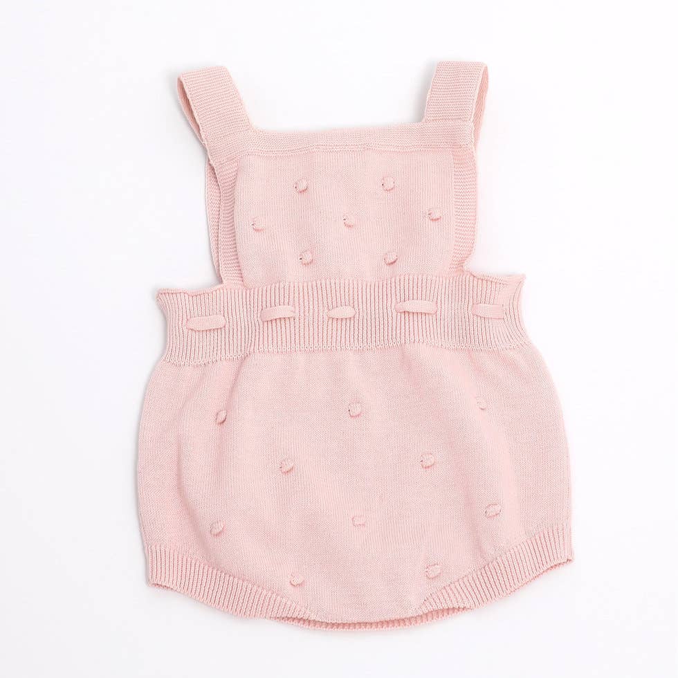 Viverano Organics - Wholesale Bodysuit (Non-Footed) - Baby - Milan Pastel Bobble Sweater Knit Baby Romper Organic Cotton2