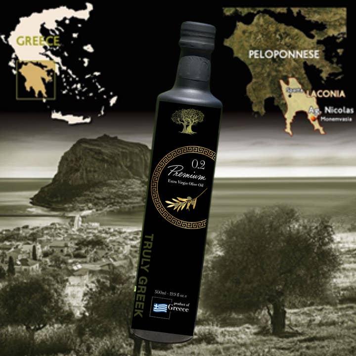 Lakonia Imports, Inc. - Wholesale Olive Oil - Truly Greek Premium .2 Extra Virgin Olive Oil