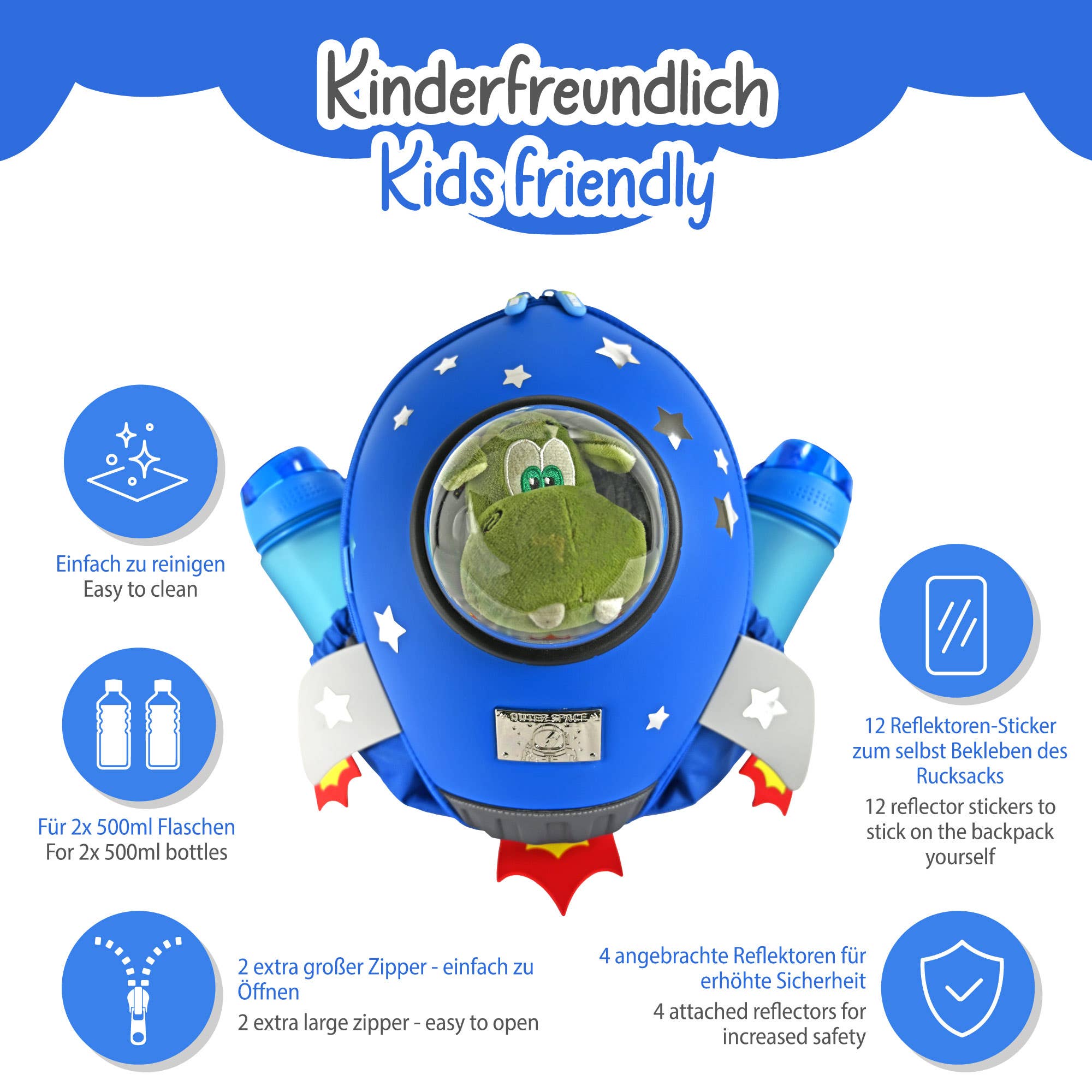 HECKBO - Wholesale Backpack - Kids - Rocket children's backpack with viewing window3