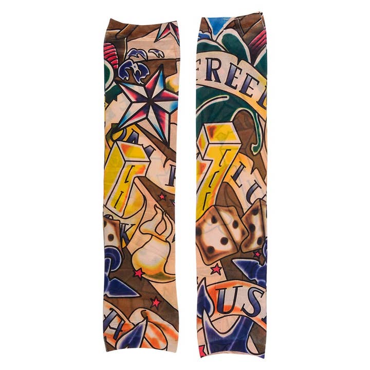 La Luna Bella - Toys - Wholesale Temporary Tattoo - 16" VINTAGE PRINT TATTOOS SLEEVE LLB kids toys4