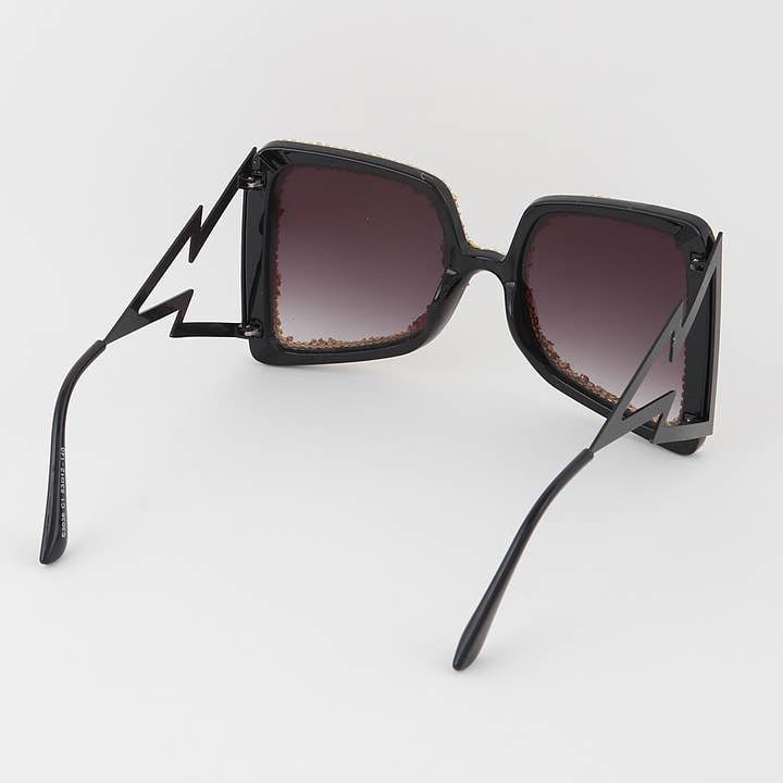 Multicolor Gafas de sol extragrande deslumbradas Lightning Bolt de venta al por mayor en Faire2