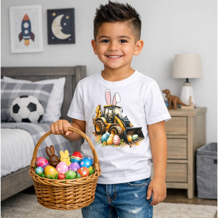 Dozer Boys Construction Easter Tee Shirt for wholesale by AvaryMaeInspirations
