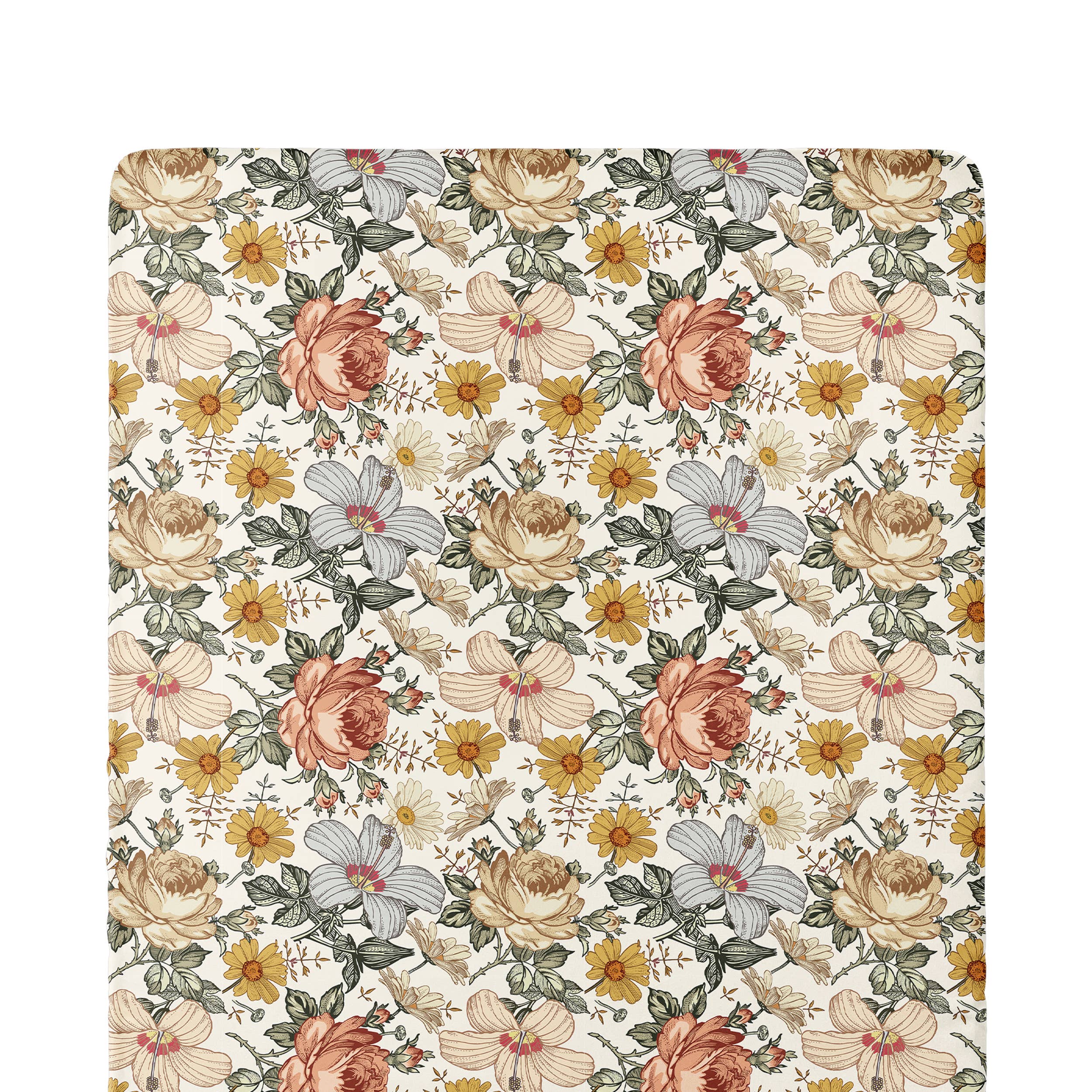 JLIKA - Wholesale Cot/Crib Sheets - Crib Sheets 100% Cotton Vintage floral5