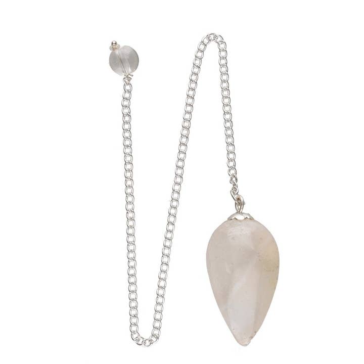 White Agate Drop Pendulum (GOT14) for wholesale by Vives de la Cortada S.L