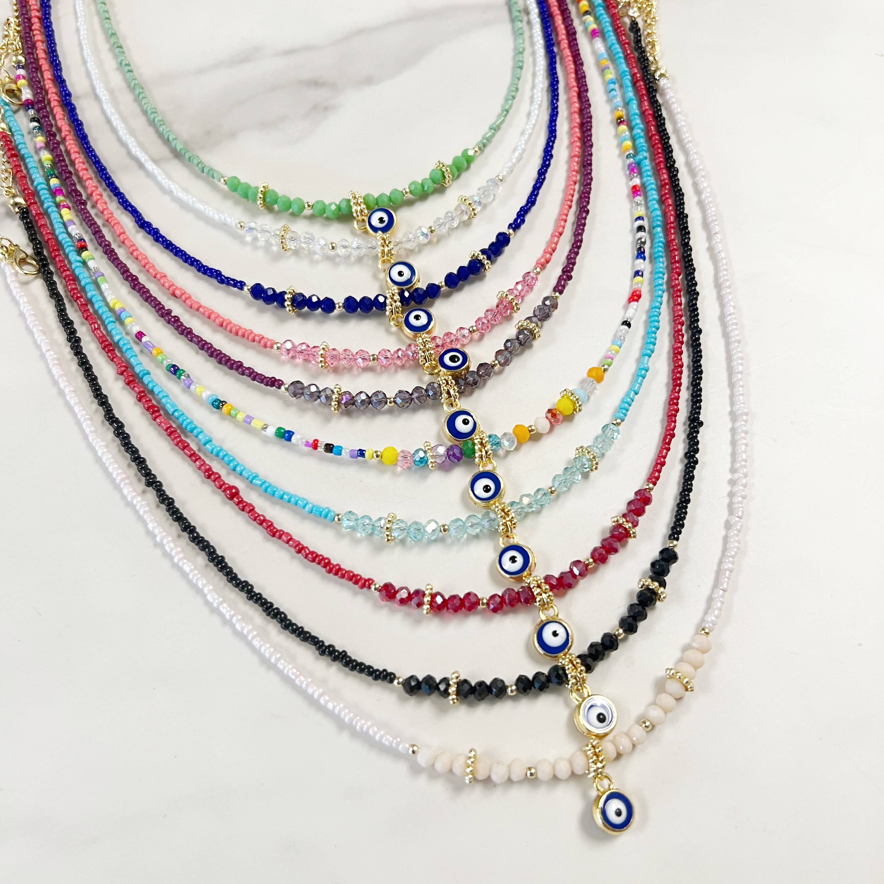 Gypsy Soul - Vendita all'ingrosso Collane di perline/perle - Collana con Perline per Protezione dal Malocchio - Assortimento2