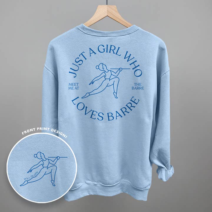 Ivy + Cloth - Wholesale Screen Printed T-Shirt - Women's - Just A Girl Who Loves Barre (Back Print)4