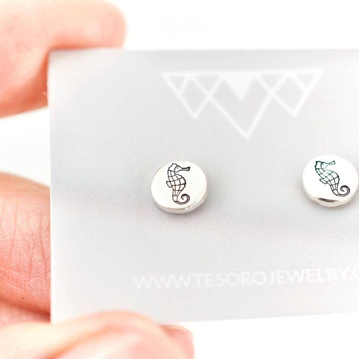 Seahorse oorbellen voor wholesale door Tesoro Jewelry