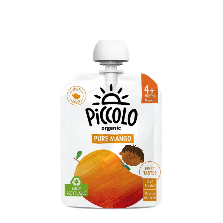 Piccolo Organic Pure Mango 70g 4 Months+ Baby Food Pouch for wholesale by Piccolo Foods