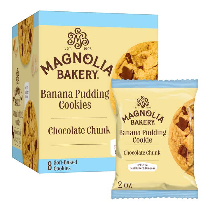Banana Pudding Cookies - Chocolate Chunk, 8ct Single Serve for wholesale by Magnolia Bakery
