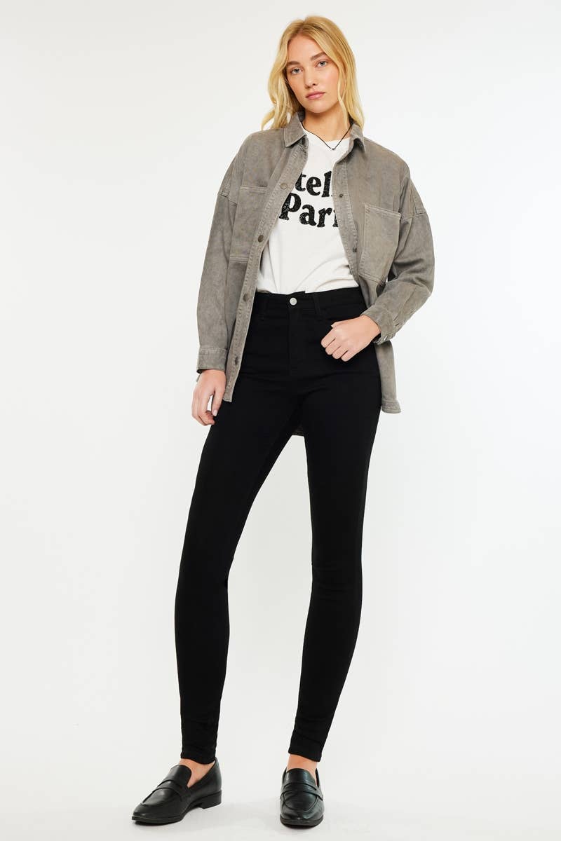 NOIR OUVRIR APCK JEANS SUPER SKINNY TAILLE HAUTE-KC11253BK en vente sur Faire1