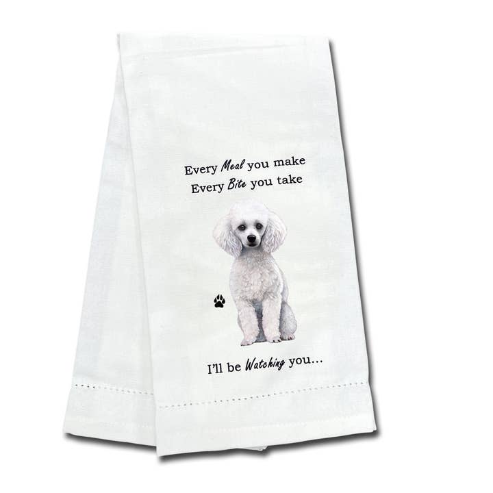 Poodle Kitchen Towel for wholesale by E&S Pets