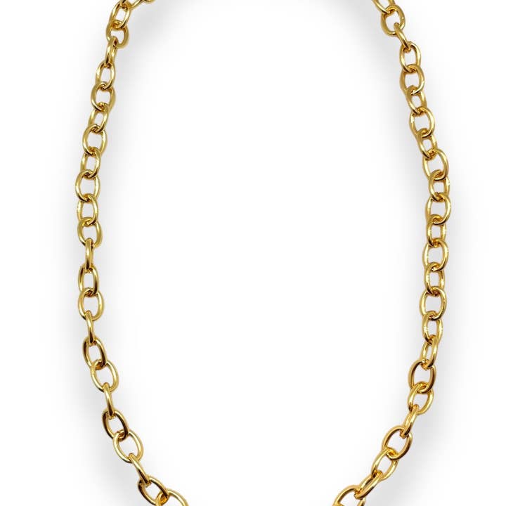 Shiver + Duke - Wholesale Link & Chain Necklace - Medium Gold Rolo Chain