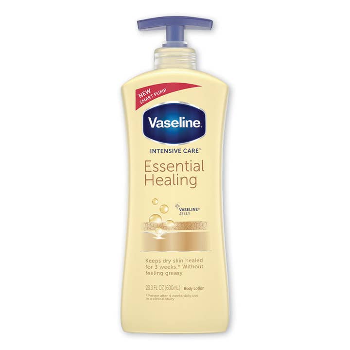 Vaseline Essential Healing Lotion, 20.3 oz Pump, 4/Carton for wholesale by Everyday Supply Co