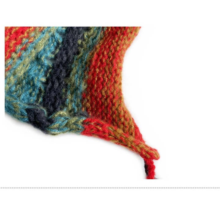 Funkyrel® Atzbranding Limited - Wholesale Beanie - Women's - Haila - Colorful Earflap Knitted Beanie with Pompoms5