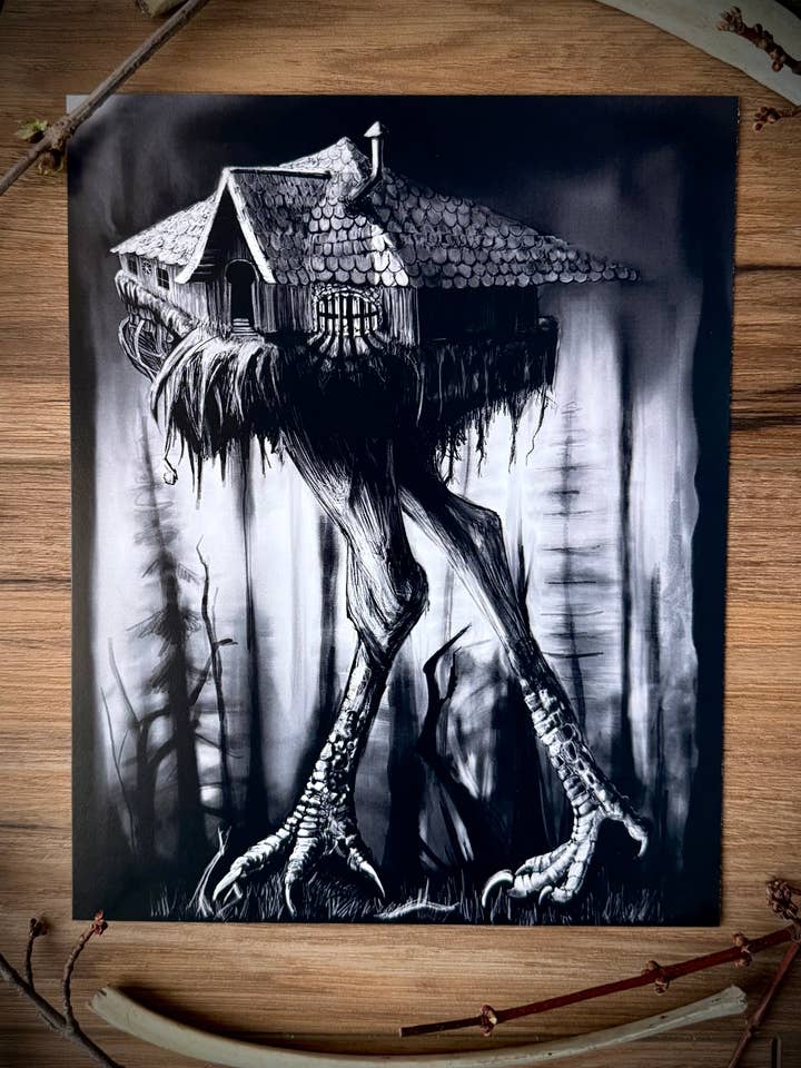 Baba Yagas hytte kunsttryk for engroshandel hos Signum Somnia