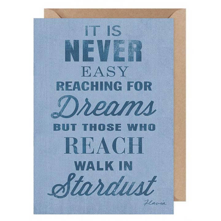 Walk in Stardust ....Flavia Card by Flavia Weedn 100% Cotton Made in Switzerland 0402-4006 for wholesale by Flavia Art Studios