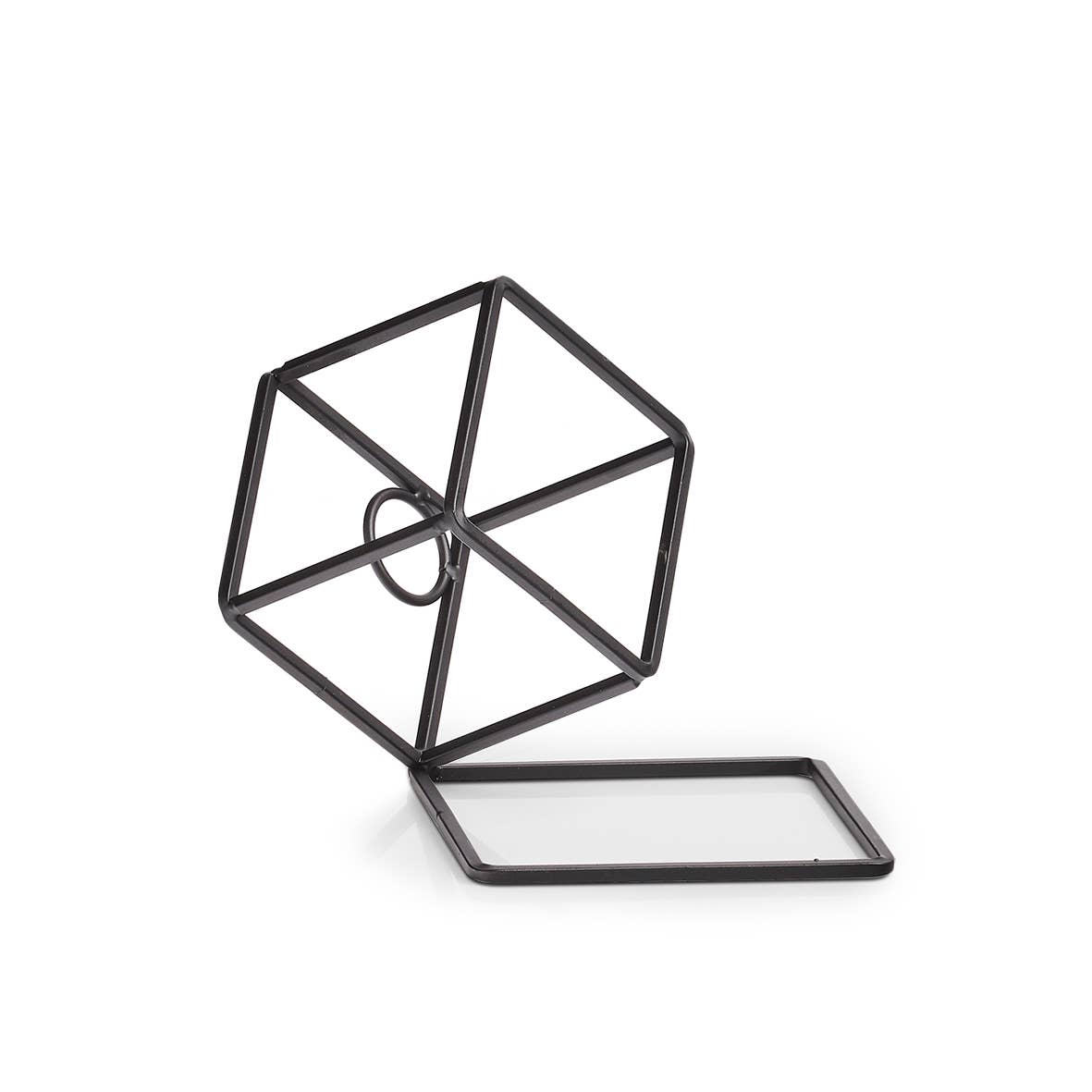 Wine holder for 1 bottle, metal, black for wholesale on Faire0