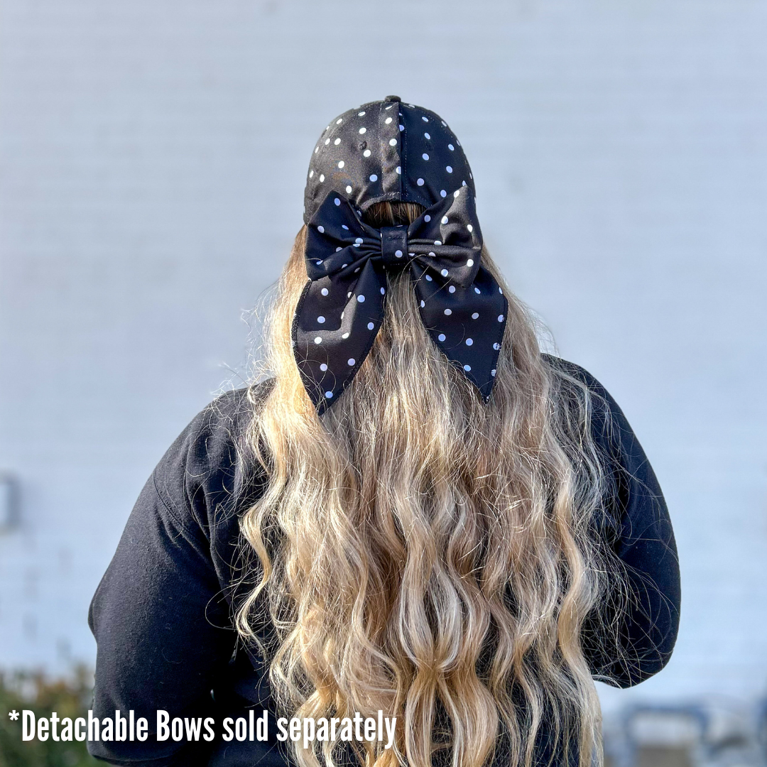 Red Sprite Hats - Wholesale Baseball Cap - Women's - Magical Baseball Caps + Detachable Bows, Hidden Ponytail Hat70