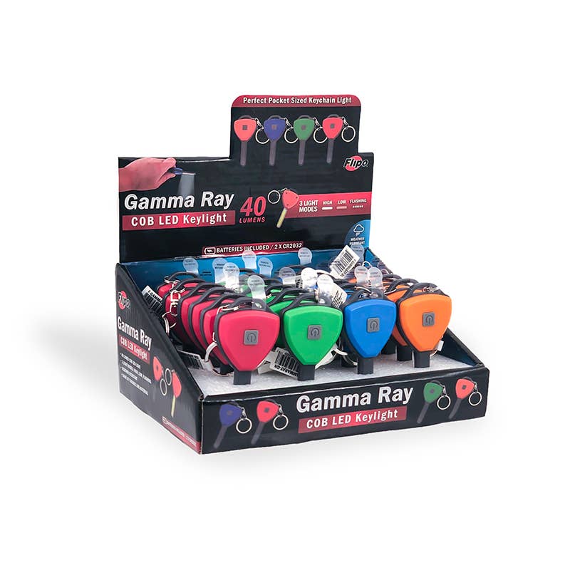 Flipo Group, Ltd. - Wholesale Keychain - Unisex - Gamma Ray Key-Shaped Keychain Light, 24 pc. display1