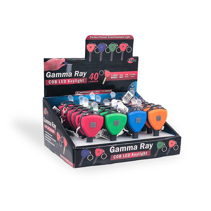 Flipo Group, Ltd. - Wholesale Keychain - Unisex - Gamma Ray Key-Shaped Keychain Light, 24 pc. display1