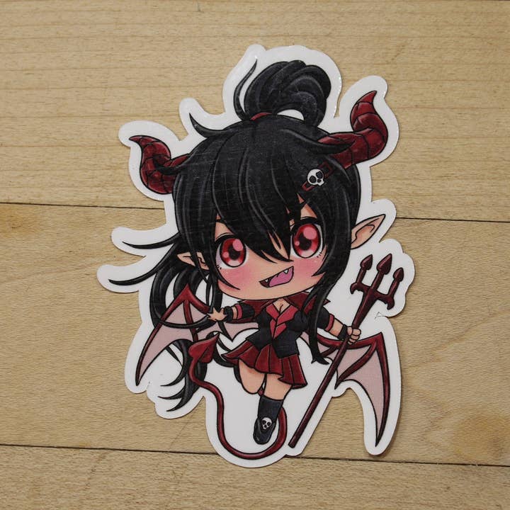 Autocolante Menina Diabo Imp por atacado de Mega Chibi