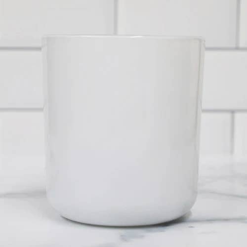 EnZebra Luxury Scented Candles - Wholesale Drinking Glass/Cup - High Gloss 14 oz Glass Tumbler White or Black