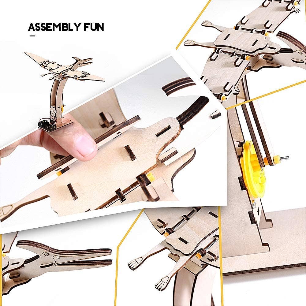 Texas Toy Distribution - Wholesale DIY craft kit – Child - Pterosaur DIY Electric Puzzle Assembly STEM Kit – 82 pcs5