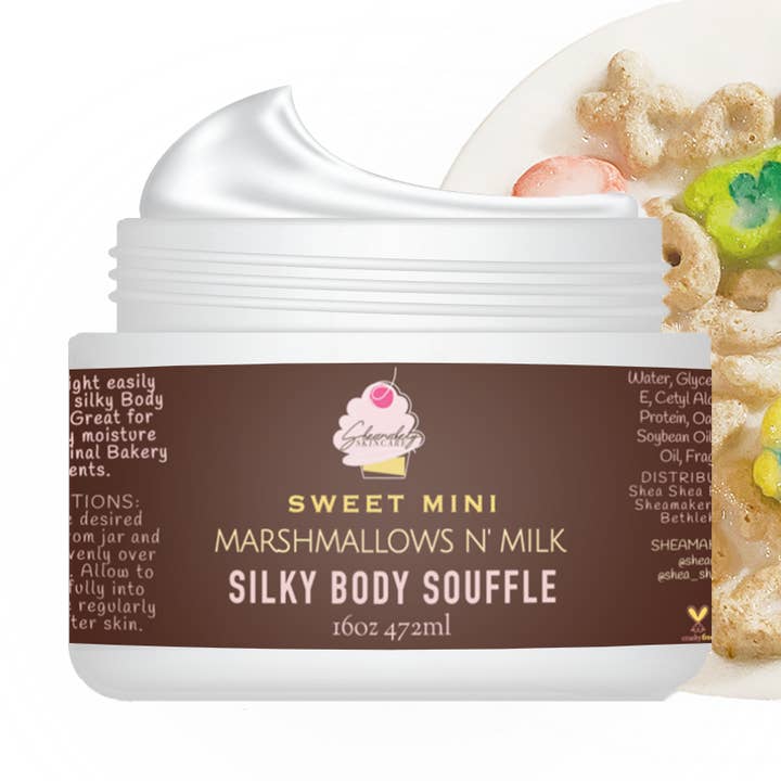 Marshmallow's N' Milk Silky Body Souffle for wholesale by Sheamakery Skincare