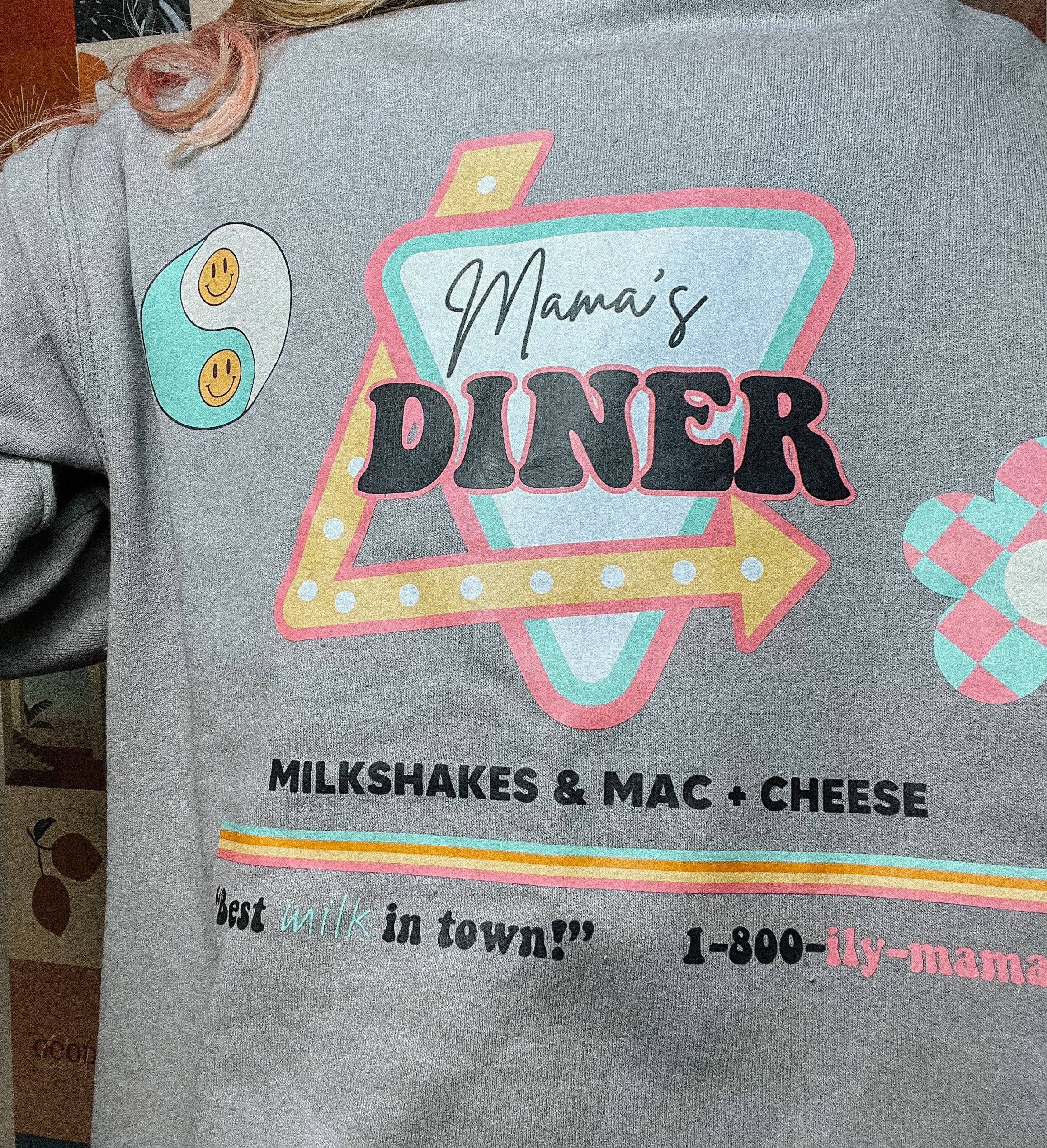 Little Mama Made It - Wholesale Grafisch sweatshirt - Dames - Eat Local voedings-borstverzorgingstrui met motief en tekst - grappig babyshowercadeau voor nieuwe moeders3