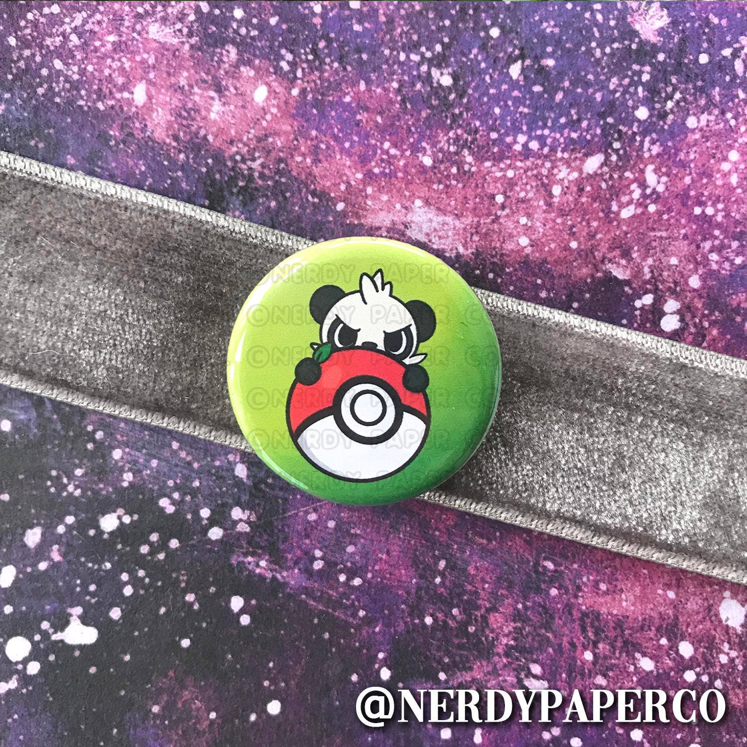 NERDY PAPER CO. - Wholesale Lapel Pin/Button - PAN-CHAM PIN BADGE |  Hand Drawn Art | Handmade Pin Badge0