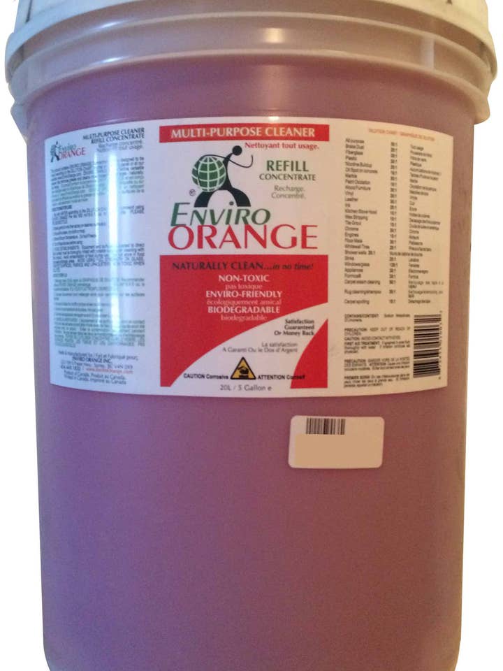 20 Liter EnviroOrange Cleaner/Degreaser Concentrate for wholesale by EnviroOrange
