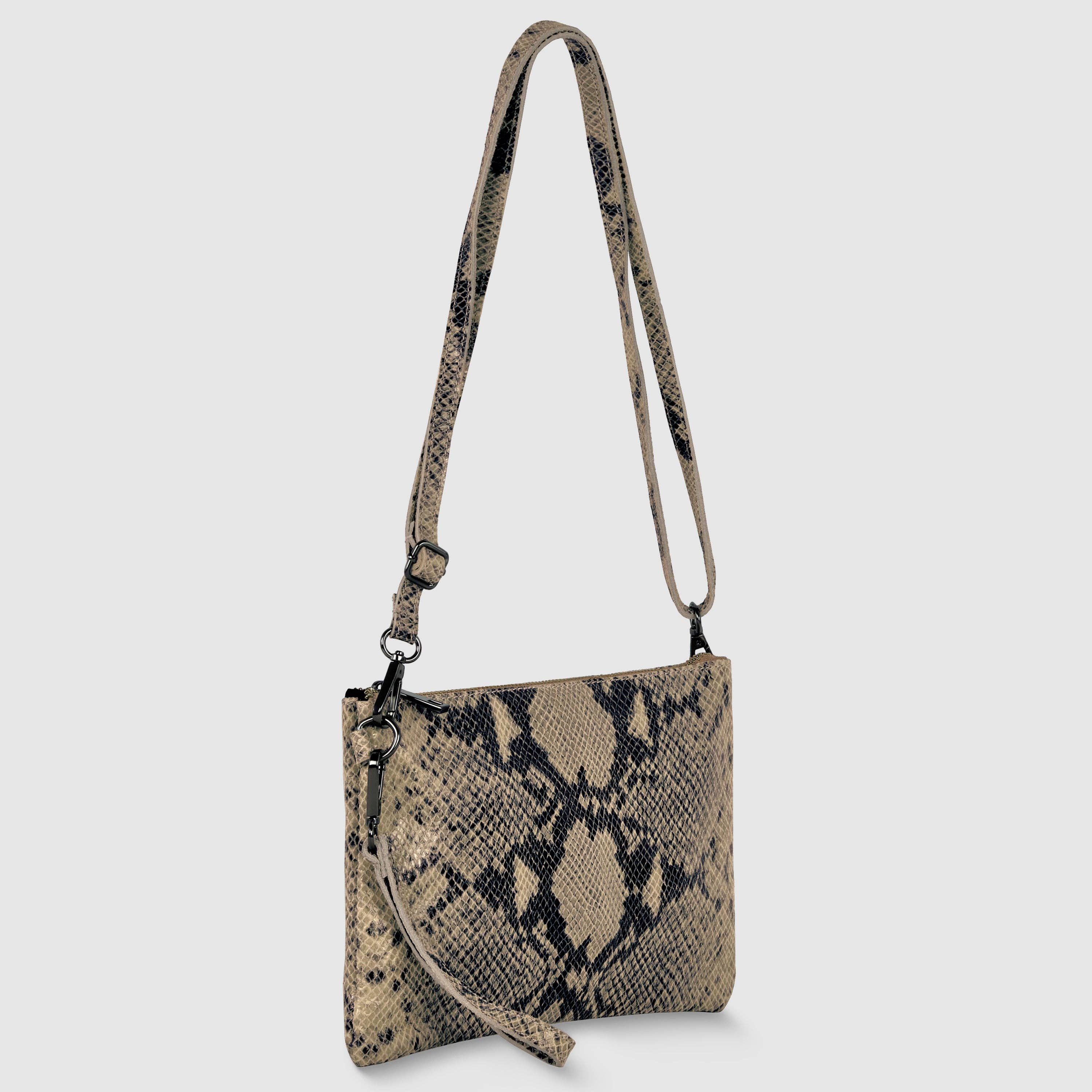 TAKEASY - Wholesale Crossbodytas - Dames - Python-Print Suède Schoudertas9