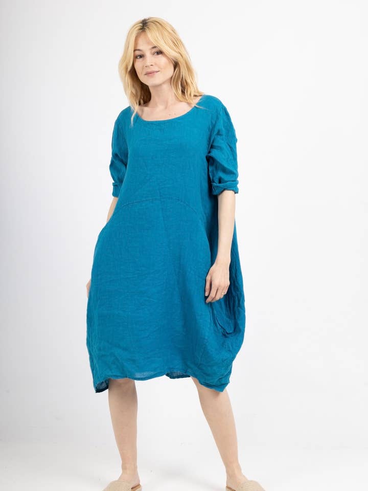 LINEN & COTTON HOUSE - Wholesale Dress - Women's - 44352 100% LINEN DRESS