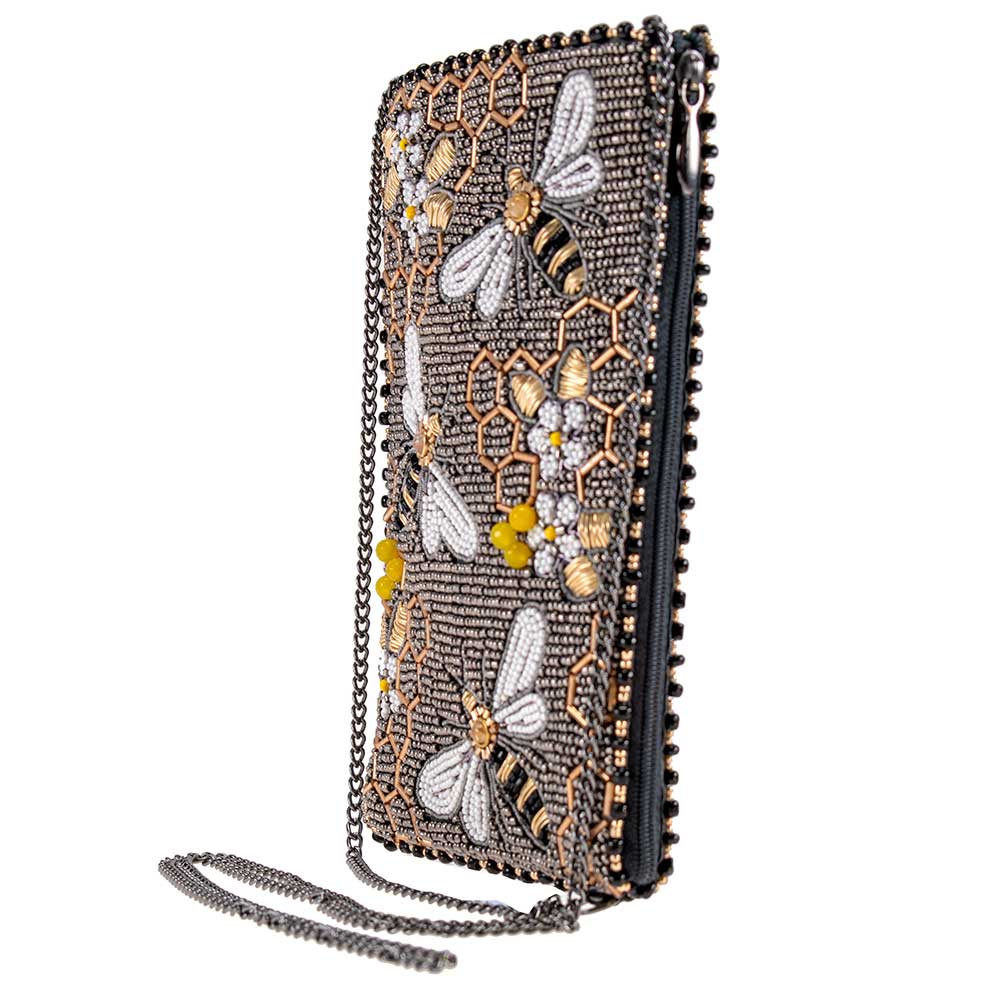 Mary Frances Accessories - Wholesale Crossbody Bag - Women's - Bee Awesome Beaded Bumble Bees Crossbody Phone Bag3