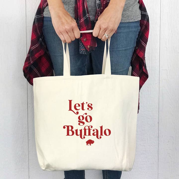 Perfect Day Print Co - Wholesale Tote Bag - Women's - Buffalo Bills Tote Bag - Lets Go Buffalo NY