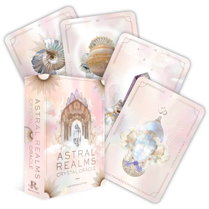 ROCKPOOL PUBLISHING - Wholesale Tarot Cards - Astral Realms Crystal Oracle: A 33 Card Deck and Guidebook