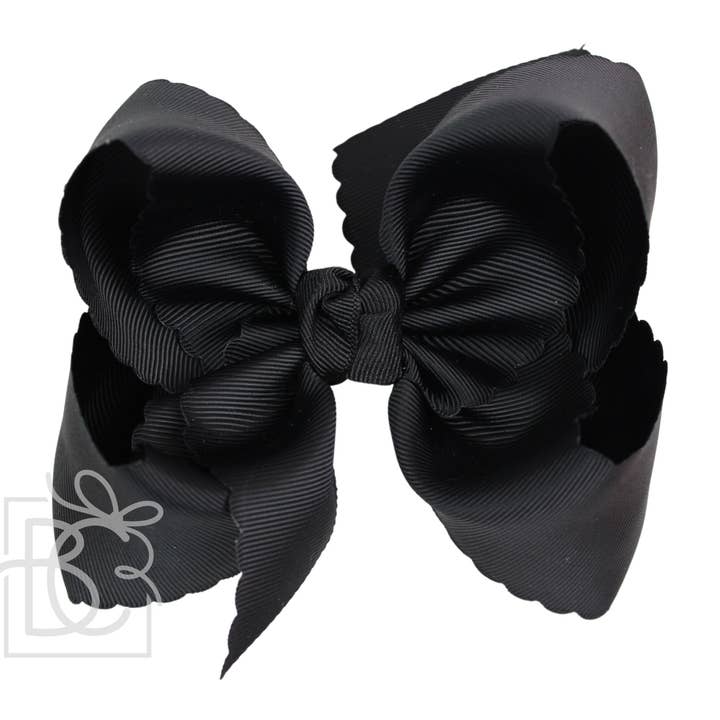 Beyond Creations, LLC - Wholesale Hair Bow - Kids - SCALLOPED EDGE BOW