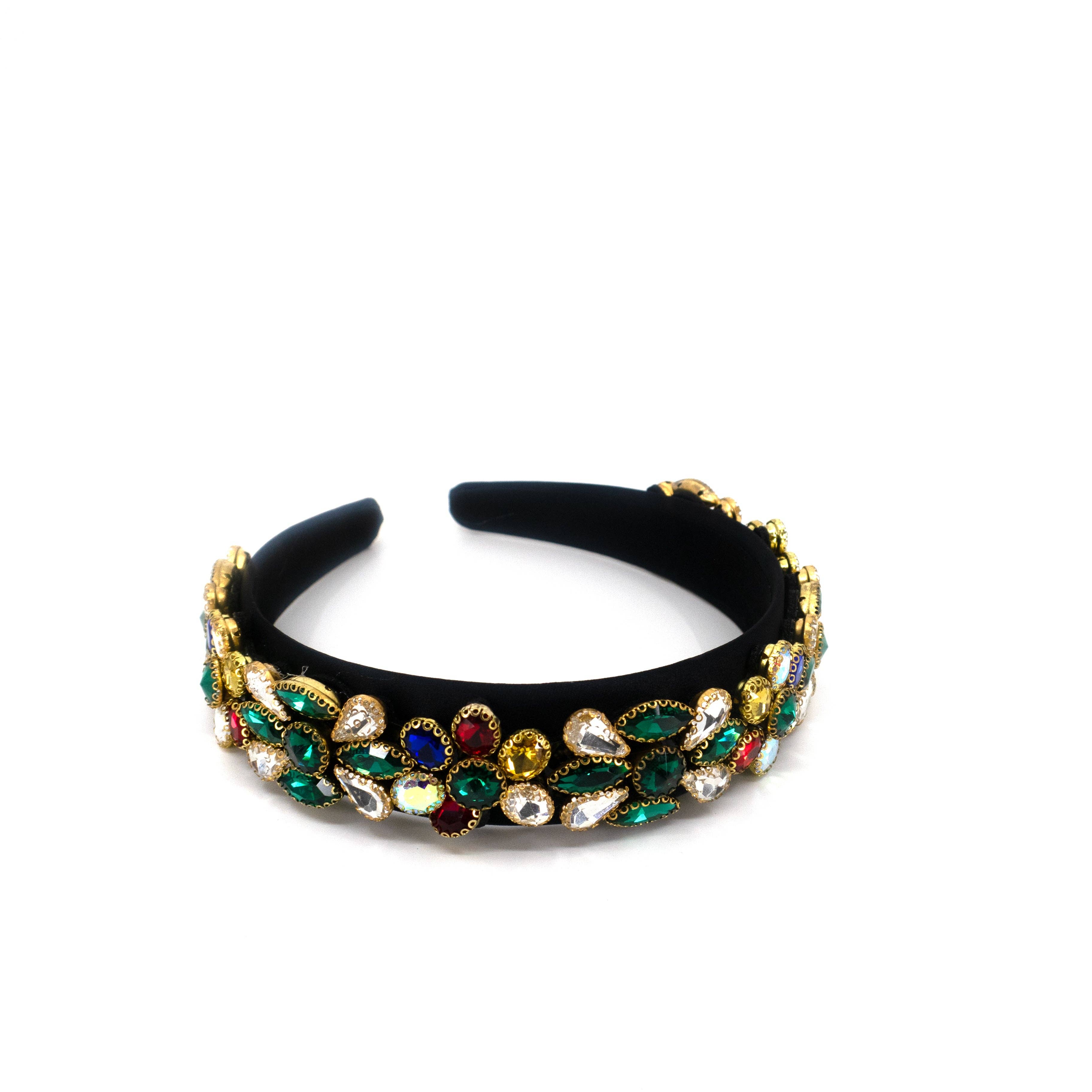 ASSORTITI Fascia Decorativa con Fiori Multi Cristallo HB1226-13 (12PC) in vendita all'ingrosso su Faire13